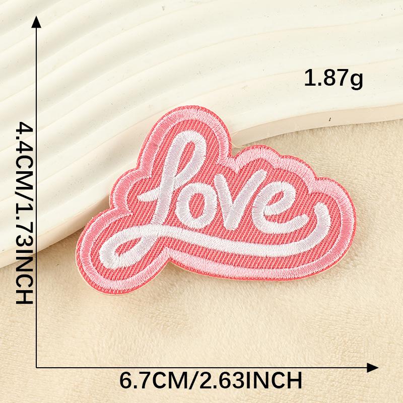 Embroidery Label Cartoon English Alphabet Embroidery Label Patch Sticker Shoe and Hat Badge Clothing Accessories Cloth Sticker