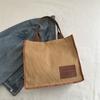 2025 summer new literary and artistic large-capacity class shoulder portable messenger bag casual simple canvas women's bag