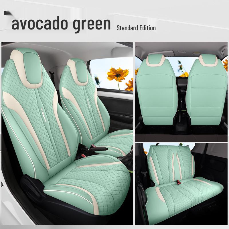 YH Cowin Car Seat Cushion Cover: Fashionable, Full Leather, All-Season, Sporty Design.