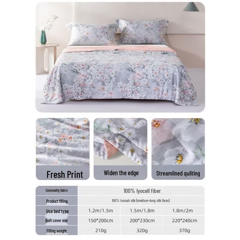 Mengjie Home Textiles Lyocell Mulberry Silk Quilt