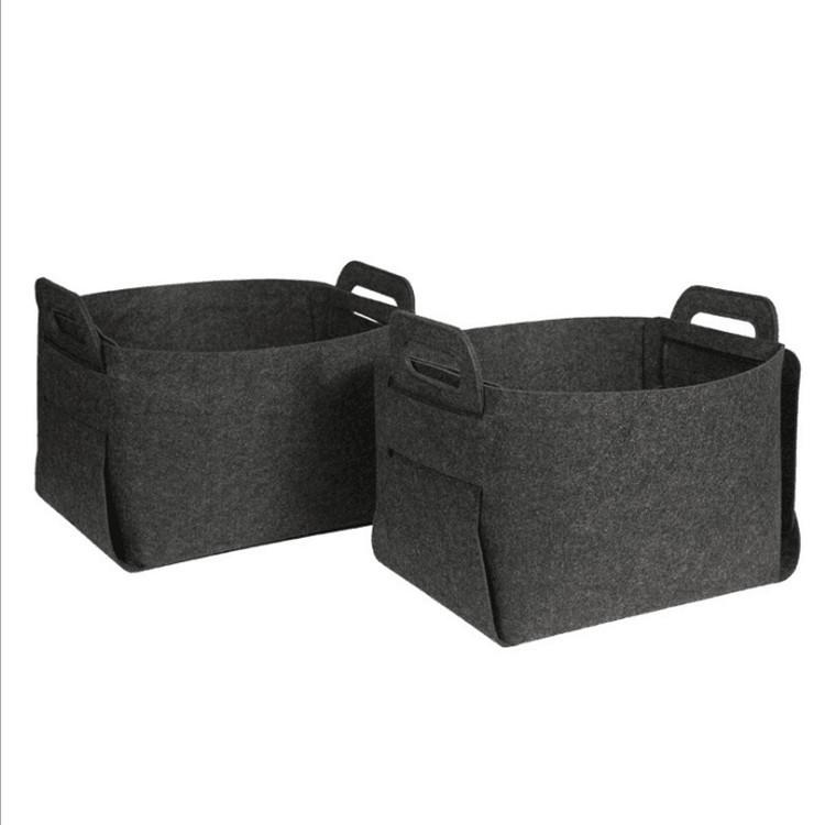 Foldable Felt Storage Basket for Laundry - Large, One-Piece Design
