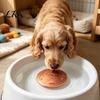 Pet Water Bowl Accessory Copper Disc Purification for Dog, 4-Inch Diameter Pure Disc, Slimy Scale Removal with 3-Point Support Dog Dispenser