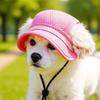 Adjustable Strap Puppy Sun Protection Cap with Ear Holes Cat Baseball Cap  Daily Wear
