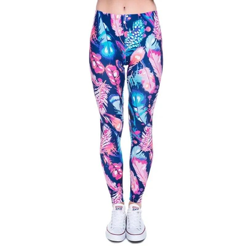 Sexy Women Sporty Legging Printing Fitness Sportswear Fashion Slim High Waist Gym Woman Pants Yoga Clothing Trousers 29650