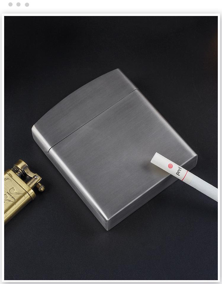 Stainless Steel 4-Section King-Size Cigarette Case with Metal Dividers - Heavy Duty for Men