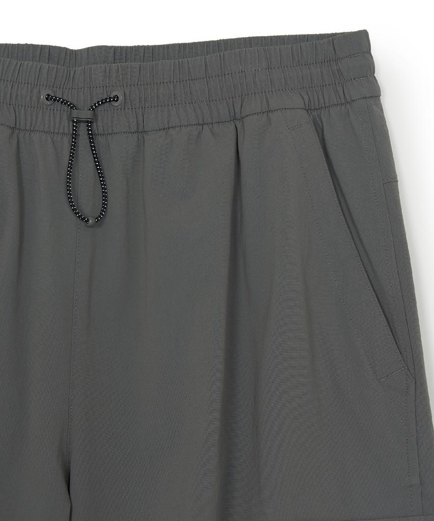 Emelbi Gorpcore Cotton Touch Parachute Cargo Wide Pants Ny (Charcoal Grey)