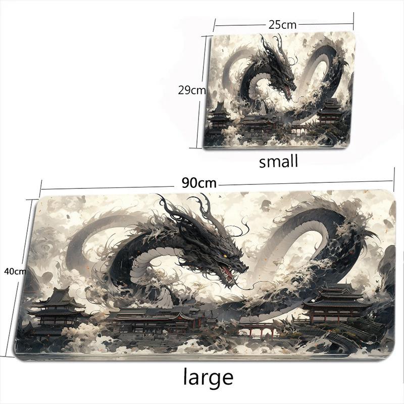 Dragon Design Mouse Pad Large Computer Office Game Table Mats XXL 90x40 Rubber Non-slip Gaming Keyboard Mousepads Long Desk Pads
