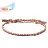 Korean Bohemia Gift Colorful For Women Copper Bead Braid Hand Rope Fashion Accessories Polyester Thread Woven Bracelet