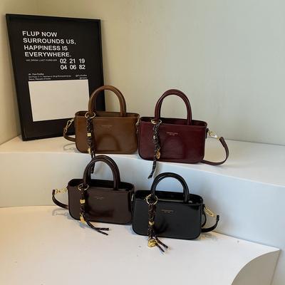Retro Fashion Hand-held Shoulder Bag for Women Korean Style Ins Trendy Simple Casual Square Bag High-end Women's Bag
