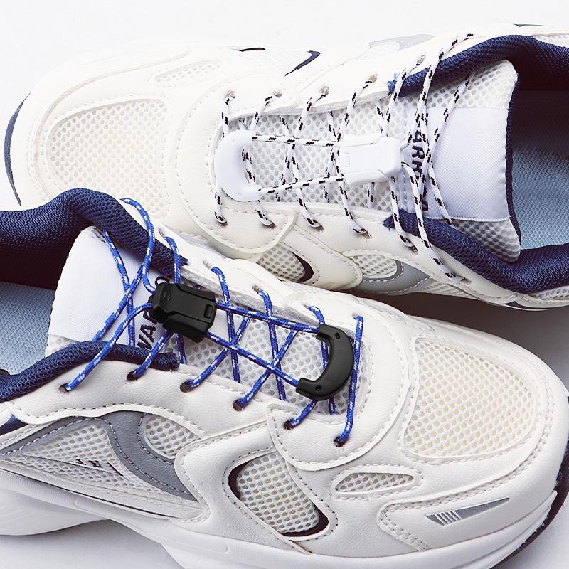 Druck-Zug-Verschluss Schnürsenkel ohne Binden Reflektierende Elastische Schnürsenkel Anti-Rutsch Ersatz für Sneaker & Freizeitschuhe 120/140/160cm Länge