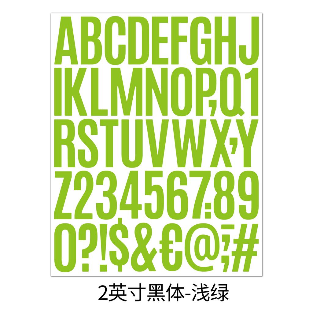 2-inch Letter Sticker Multi-color Packaging Can Be Combined with Any Combination. Laptop Hand Account Decorative Alphanumeric Sticker