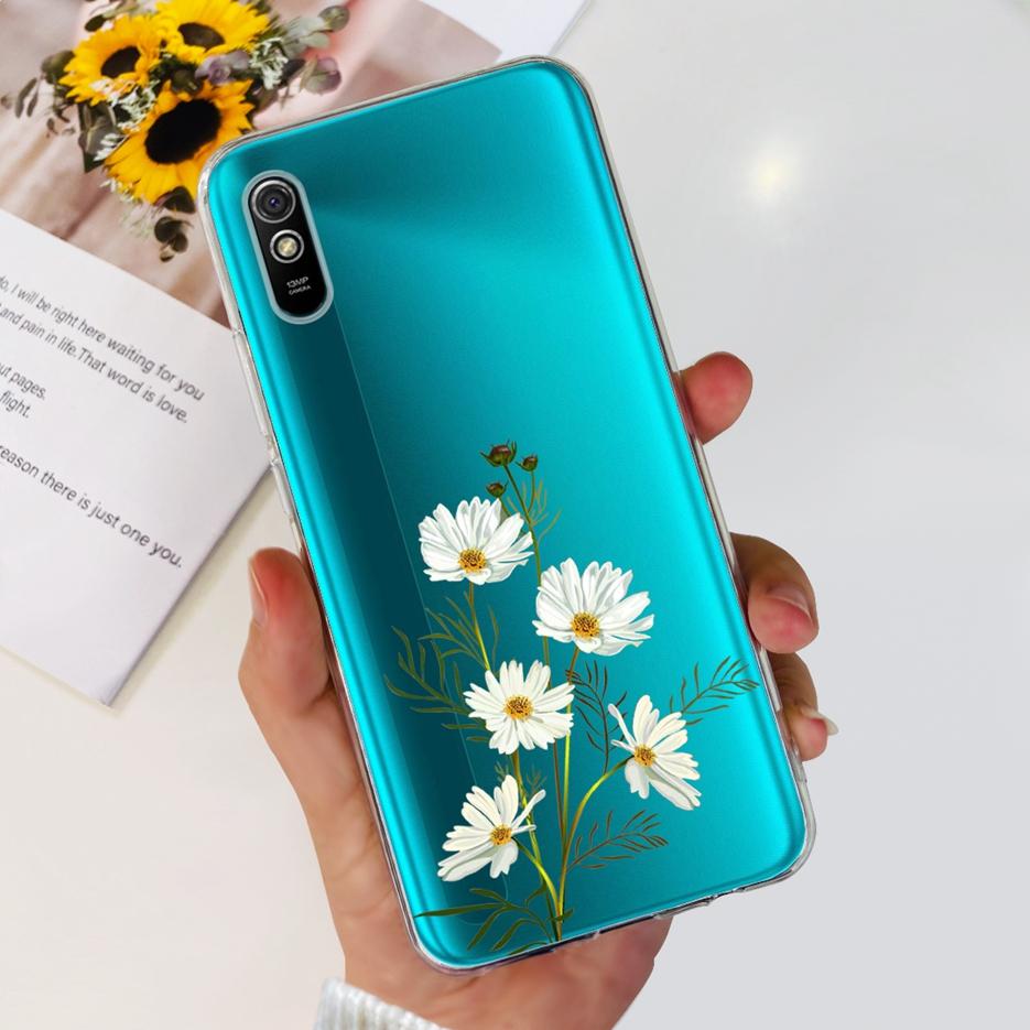For Xiaomi Redmi 9A Case Redmi 9AT Stylish Painted Cover Clear Silicone Phone Case For Xiaomi Redmi 9A Sport Redmi9A T Soft Bags