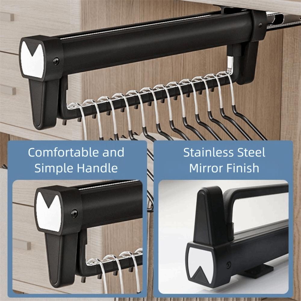 Heavy Duty Pull-out Pants Rack Hanging Trouser Storage Rack Durable Clothes Storage Rod  Daily Use