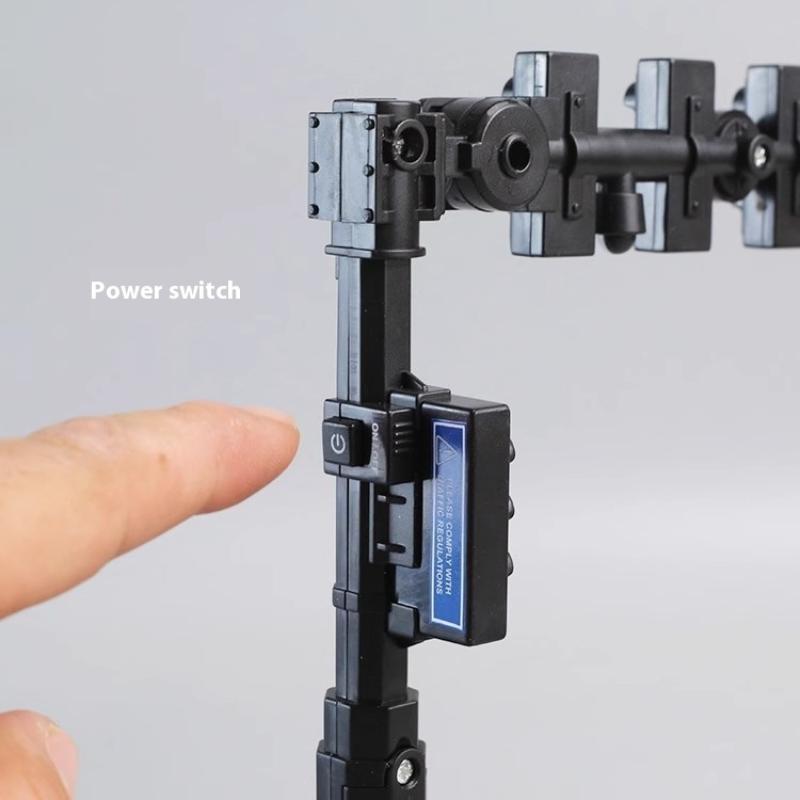 1Pcs Lamp Block Brick City Street View Parts Safety Dducation Traffic Light Toy Signpost Barrier Speed Indicator Warning Gifts