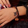 Zinc Zinc Zinc Alloy Pumpkin Pendant Bracelets Resin Crystal Beaded Bracelet Halloween Hand Chain  Gifts