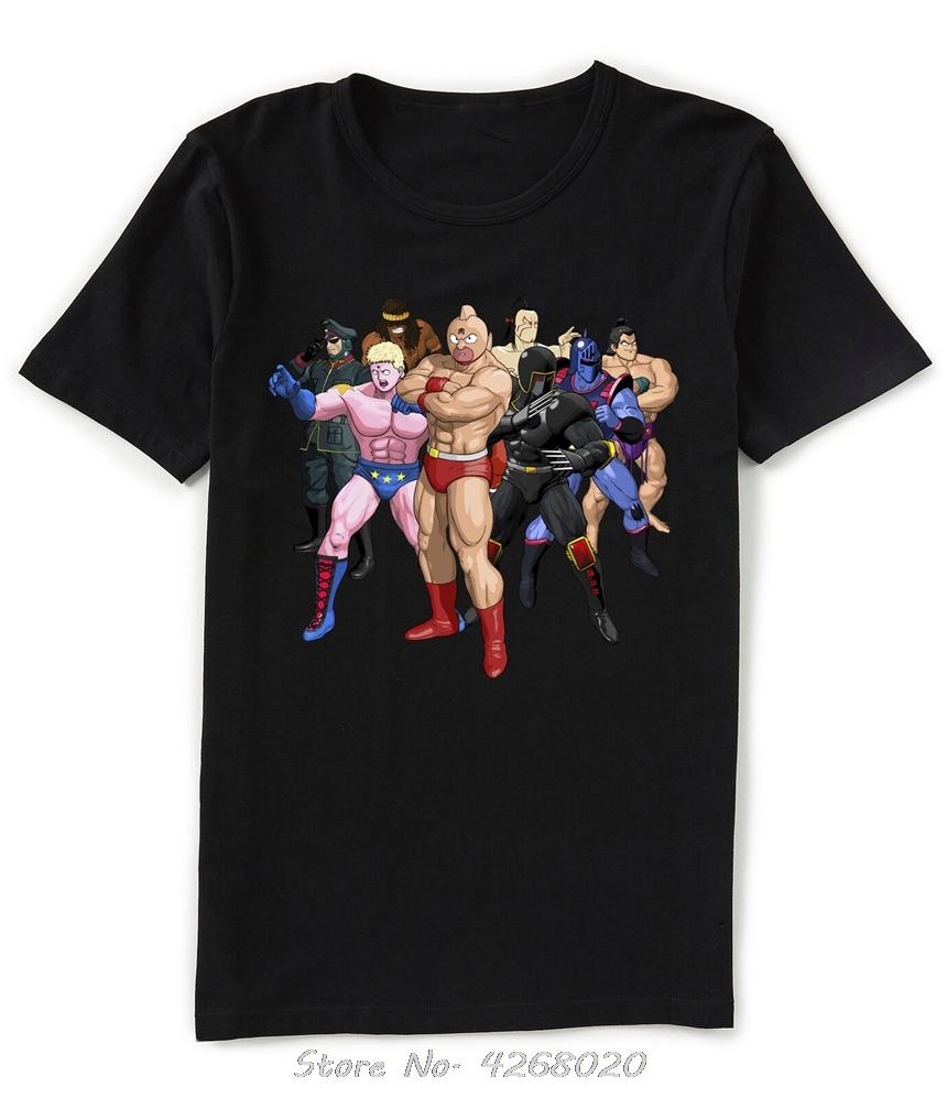 Kinnikuman Robin Mask Terryman Ramenman Warsman Brocken Jr. Black T-Shirt Men Cotton Tshirt Anime Tees Harajuku