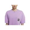 Nike Solid Color Letter Logo Short Sleeve Dress Women dresses Purple CZ9863-597
