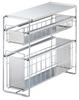 Under-Sink Sliding Storage, 2 Tiers, 15cm Wide, Silver, Made In Japan, 1305695