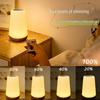 Rechargeable RGB Wood Grain Night Light with Remote - Creative Bedside Lamp