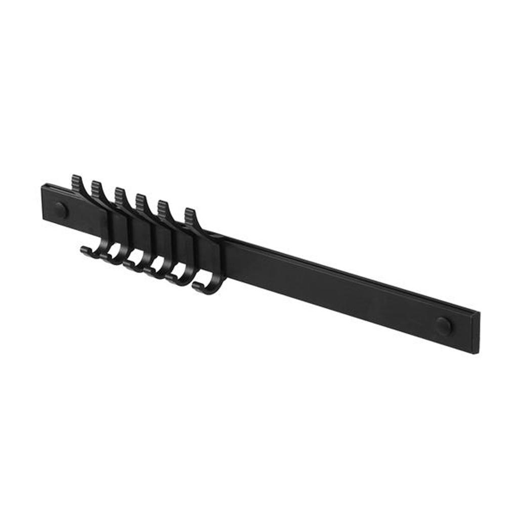 12-Hook Hanger (Black)/Wall-Mounted Bathroom Hanger/Bag Hanger
