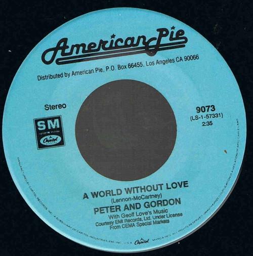 7inch Record PETER & GORDON / BOBBY VEE - A World Without Love / Rubber Ball 9073 American Pie US Pop Used