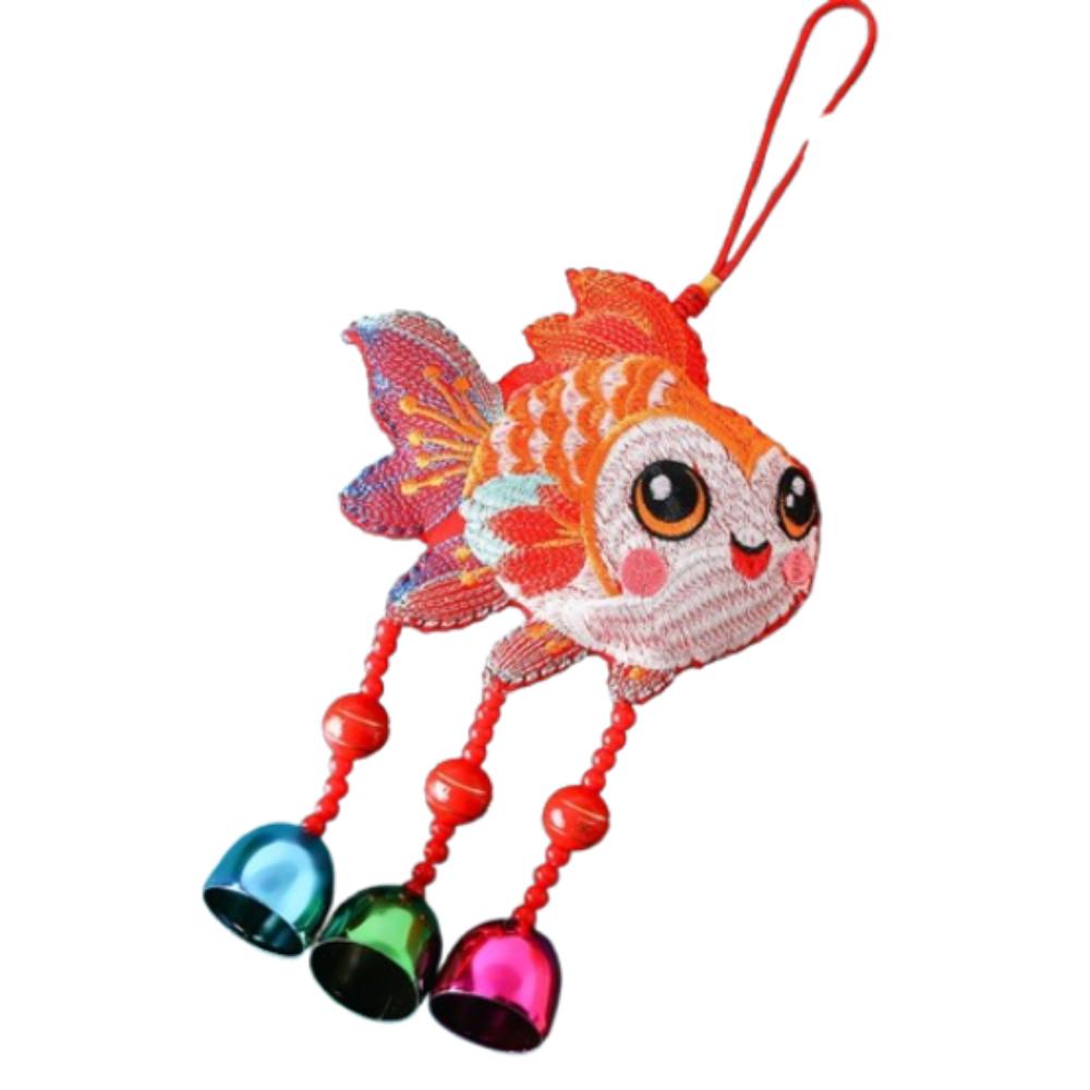 Traditional Embroidery Snake Wind Chimes Hanging New Year Pendants  New Year Decoration