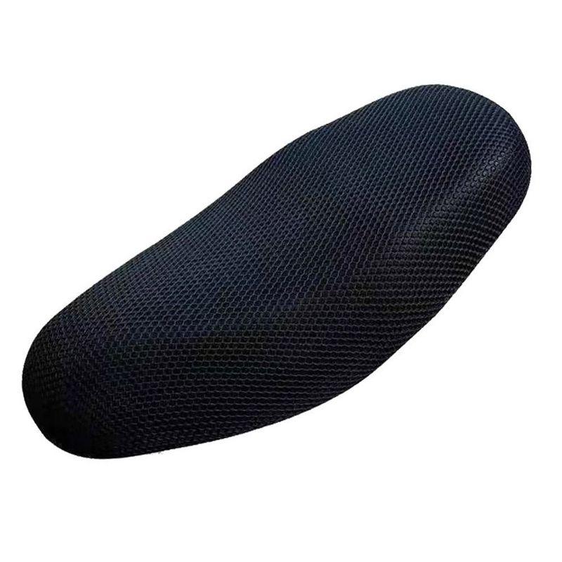 Black Motorcycle Seat Cover Non-slip Dustproof Seat Protector Waterproof Breathable Sunscreen Scooter Cushion
