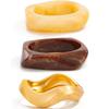 SHIXIN 3 Styles Minimalist Resin Acrylic Thick Wide Bracelet for Women Vintage Irregular Wave Cuff Bangle Charm Hand Jewelry New