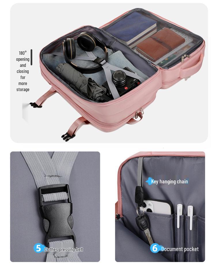 Business Casual Rucksack mit Nass-/Trocken-Trennung, Mehrschichtiger Aufbewahrung, Großem Fassungsvermögen, Leichtgewicht, Reisefreundlich, Laptop-kompatibel