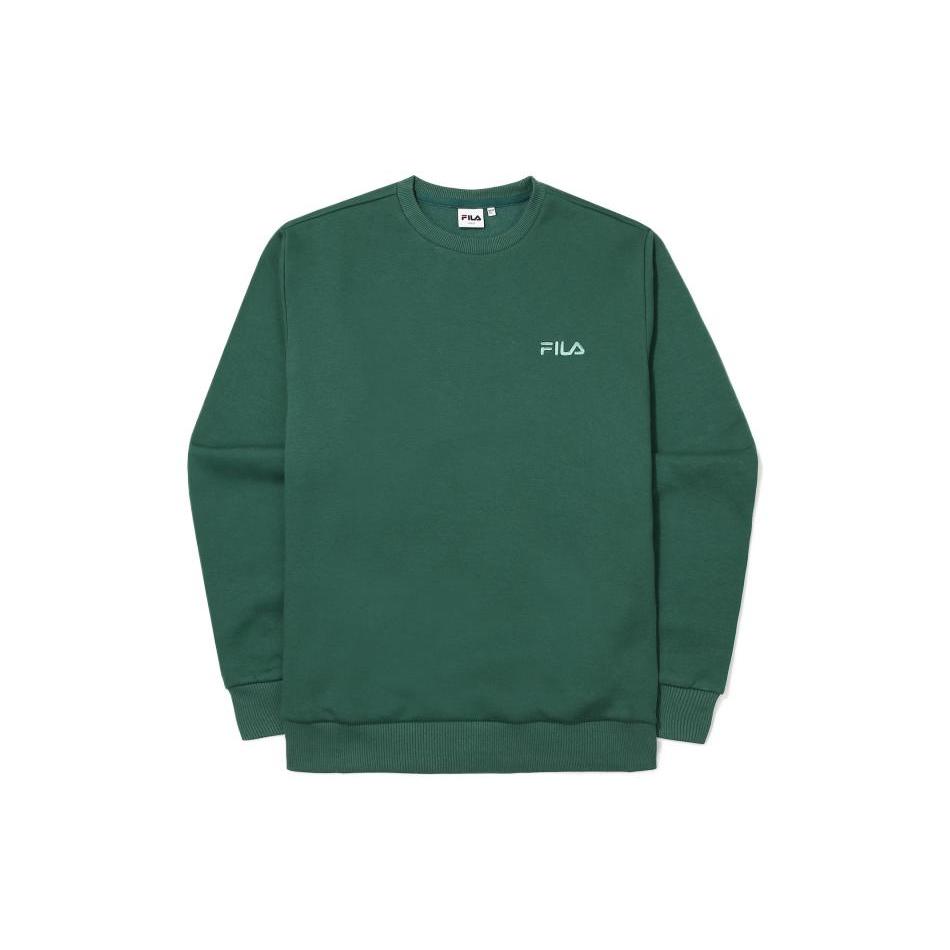 FILA Sweatshirts Unisex Green Crew Neck Moderate Regular FS2POE4101X-DGN 105
