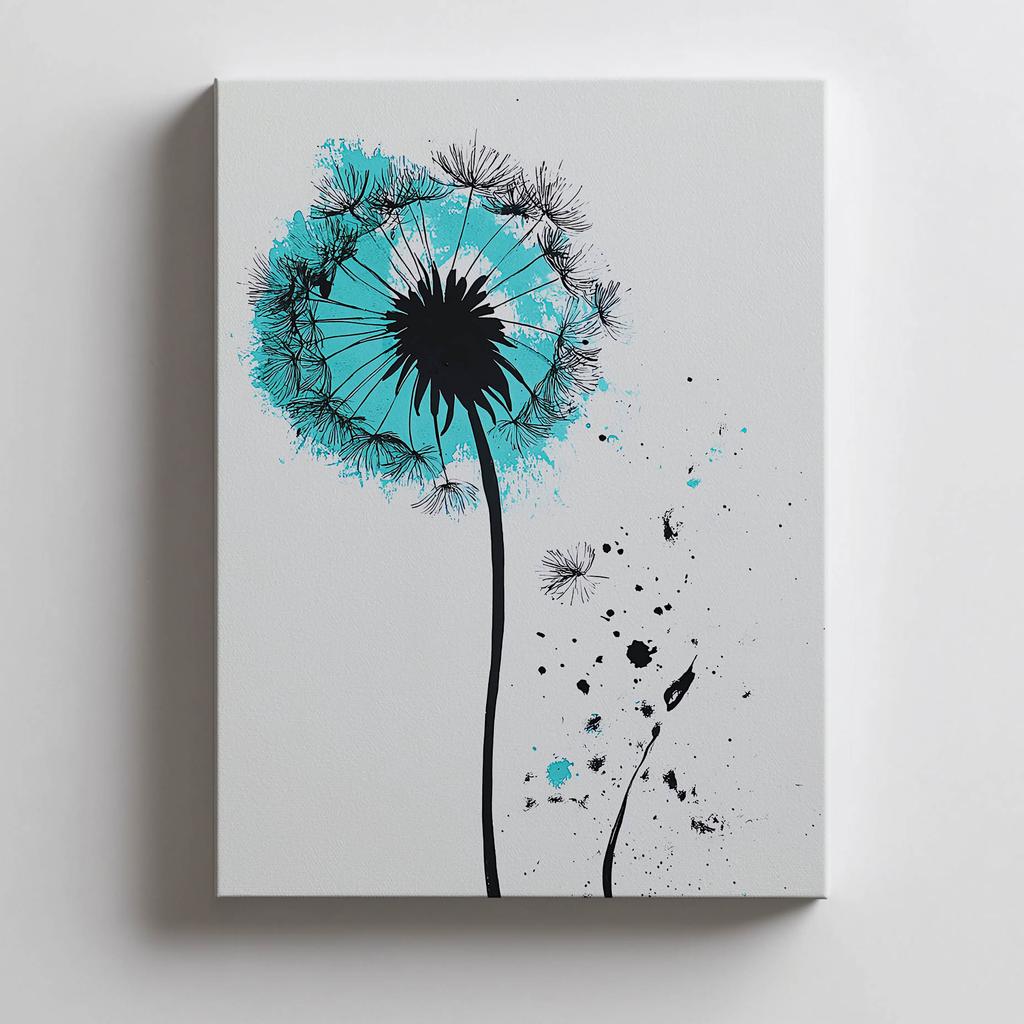 Poster Delicate Dandelion In Motion Poster Delicate Dandelion In Motion, 50X70 Cm, Frameless, Matte Paper 230 Gsm