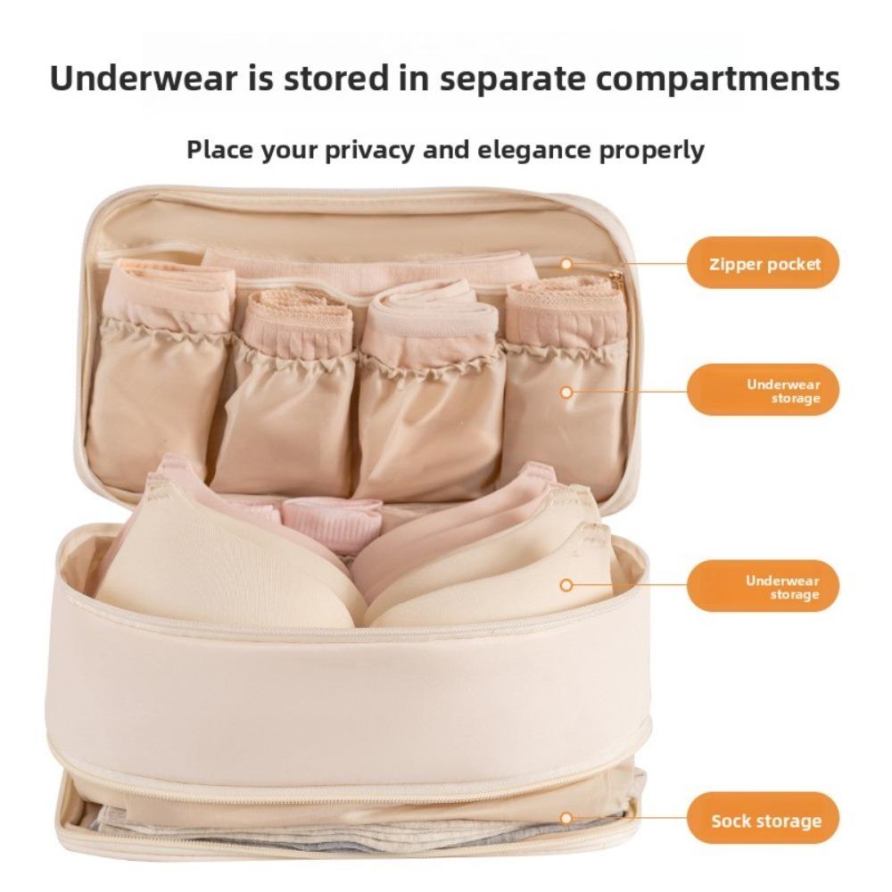 Foldable Storage Bag for Underwear Bra Socks Portable Wardrobe Organizer Home Travel Luggage Clothing Sorting Packing Bag