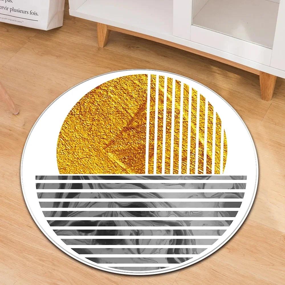 Colorful Trippy Rainbow Swirl Modern Round Carpet Circle Area Rug For Bedroom Living Room Decor Floor Mats Computer Chair Mat