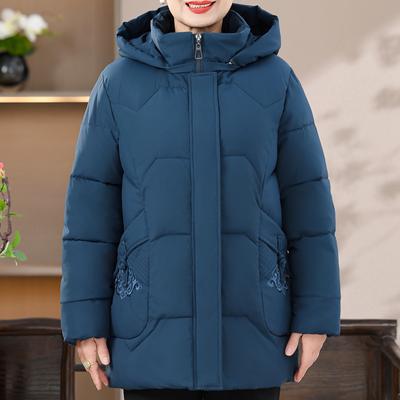 Plus Size 2XL-7XL Winter Jackets Woman Parkas Hooded Elegant Thick Warm Middle Age Women's Outerwears Winter Coats