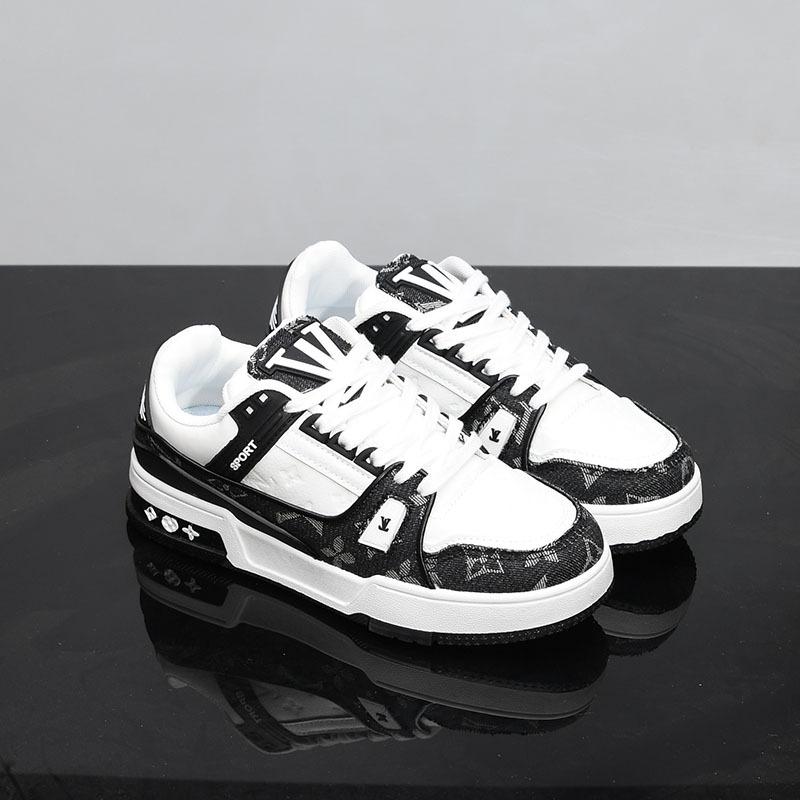 Spring Breathable Casual Leather Board Shoes Youth Sports Thick Sole Heightening Couples Tide Shoes S1