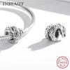 Real 925 Sterling Silver Violet And Bird Charm Pendant Fit Brand Bracelet Animal Beads Delicate Jewelry For Women