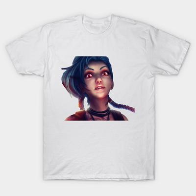 T-Shirt Damen Jinx Harajuku Print Kawaii T-Shirt Sommer Kurzarm Damen T-Shirt Top Tee