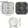 3D Silicone Crystal Spherical Ice Cube Mold With Funnel Mold Spherical Silicone Ice Cube Mold for Cocktail Whiskey Drink Brandy