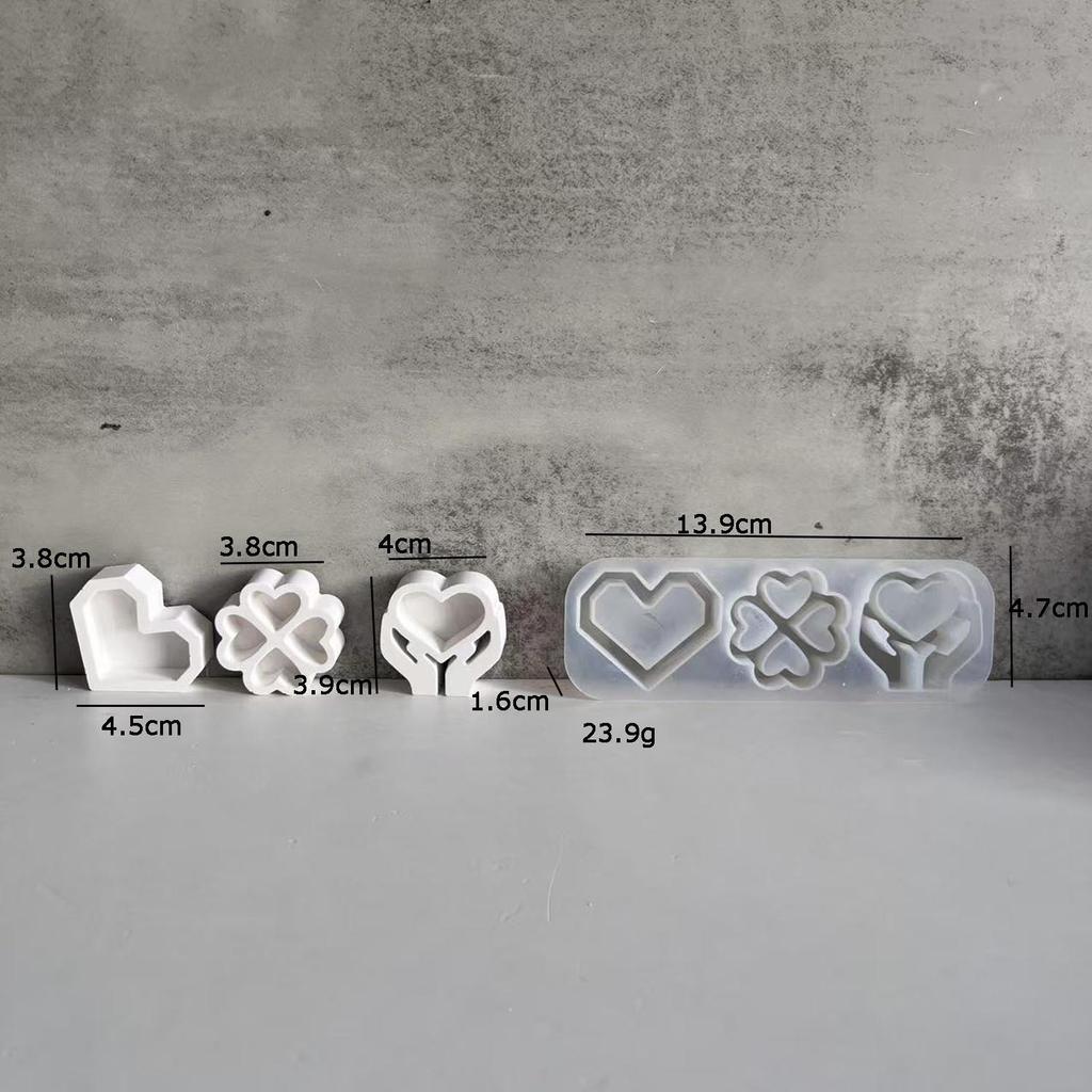Heart Shaped Key Pattern Ornaments Silicone Mold Keychain Plaster Mold Plaster Drip Decoration Molds