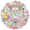 10/30/50Pcs Funny Cartoon Laser Inspirational Quotes Aesthetic Stickers Diy Luggage Phone Scrapbook Waterproof Cute Sticker Pack