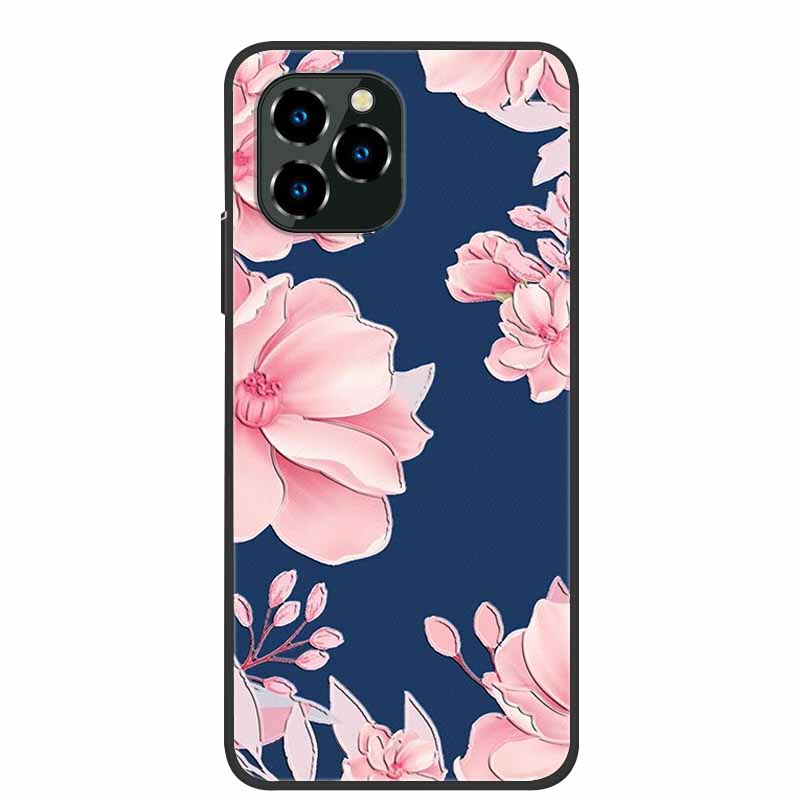 For Oukitel C21 Pro Case Luxury 3D Blossom Emboss Silicone Phone Case For C21pro Shockproof Coque Relief Flowers Funda Capa