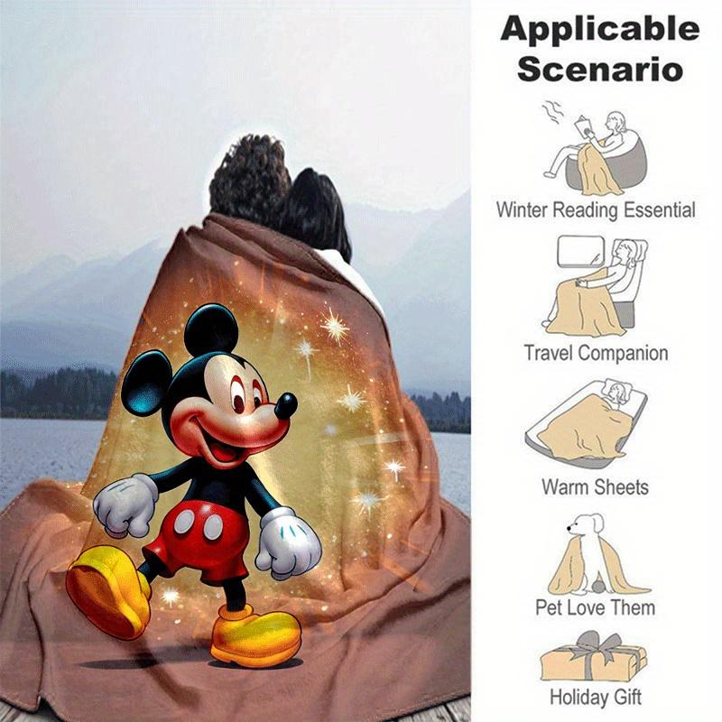 1pc Mickey Printing Blanket - Soft, All-Season Throw for Living Room, Bedroom,Personalized Gift with Adorable Cartoon Design