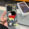Clear Square Back Tube Case Protection For iPhone 12 16 ProMax 13 11 14 Pro Max 15 Plus Anti-Oxygen,Crayon Shin Pattern Casing