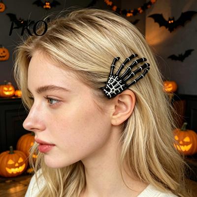 Dark Style Hair Clip 2Pcs Gothic Hairpins, Pins for Bangs, Skeleton Halloween Hairpin Hand Bone Clips Cosplay Photography Props