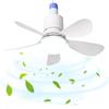 Silent Ceiling Fan with LED Light 3 Gears Universal Dimming Fan Timing Modern Smart Cool Fan for Dining Room Bedroom Living Room