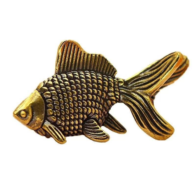 Brass Dolphin Figurine Vintage Handcrafted Rustic Finish Perfect For Aquarium Fish Tank Home Decor Collection