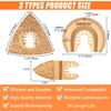 Oscillating Tool Blades, Multi Tool Blades Carbide for Grit Grout Removal, 6 Pcs Oscillating Multi Tool Diamond Segment Swing Semi Circle Triangular