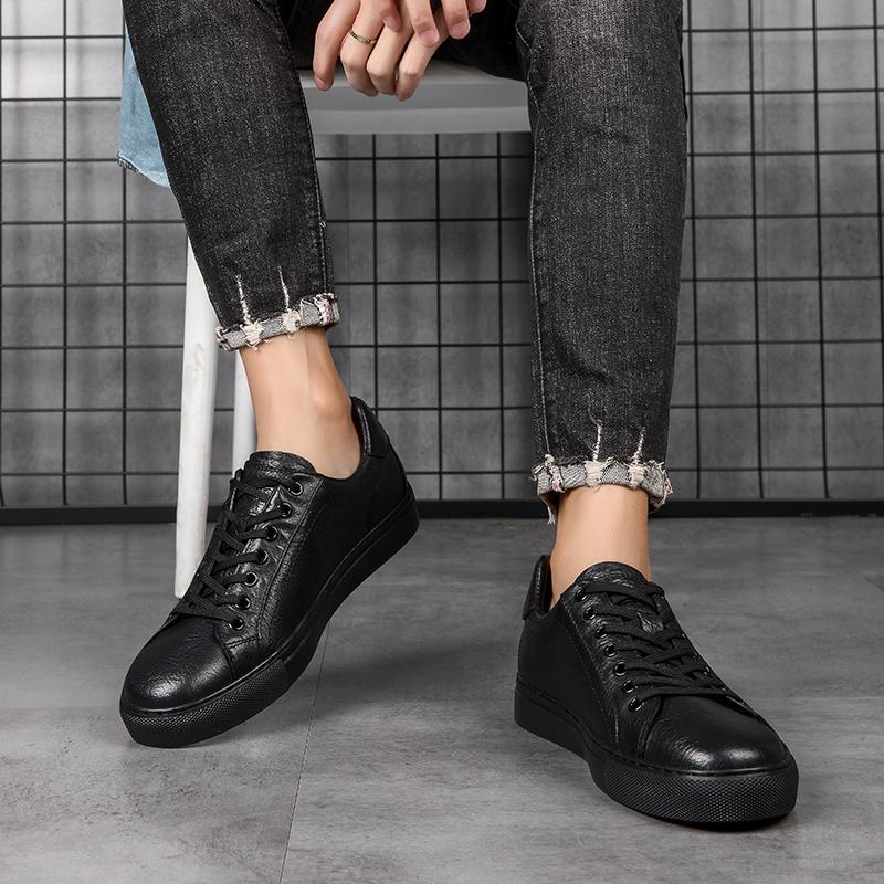 Men's genuine leather board shoes Comfortable casual high-quality styles Daily office or work Outdoor leisure street youth