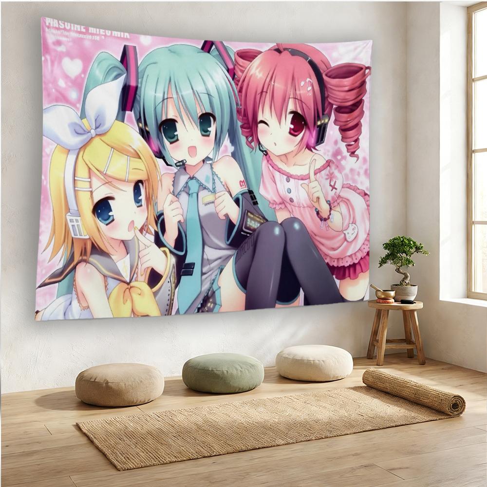Arazzo Vocaloid Hatsune Miku Rin Teto, Carina Decorazione da Appendere al Muro Anime