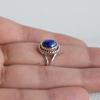 Oval Lapis Lazuli Ring, 925 Sterling Silver, Taurus Birthstone